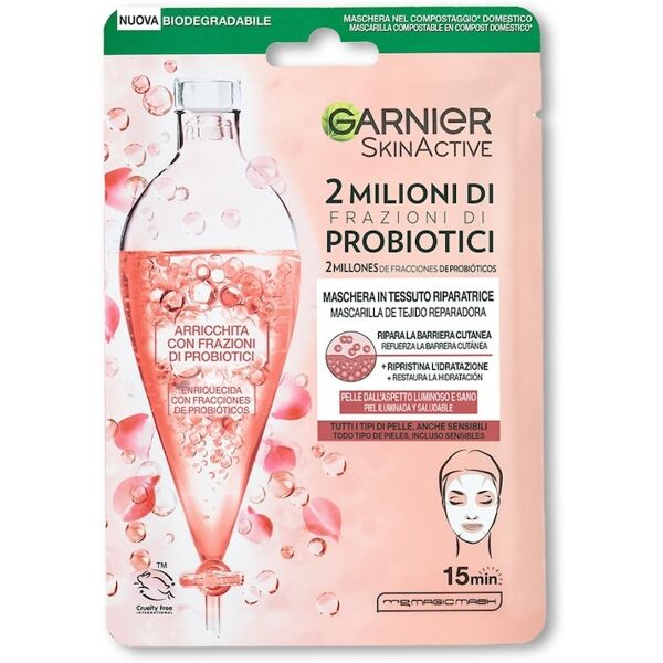 garnier - maschera in tessuto arricchita con 2 milioni di frazioni di probiotici maschere in tessuto 22 g unisex