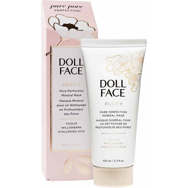 doll face - purify pore perfecting mineral mask maschera idratante 100 ml bianco female