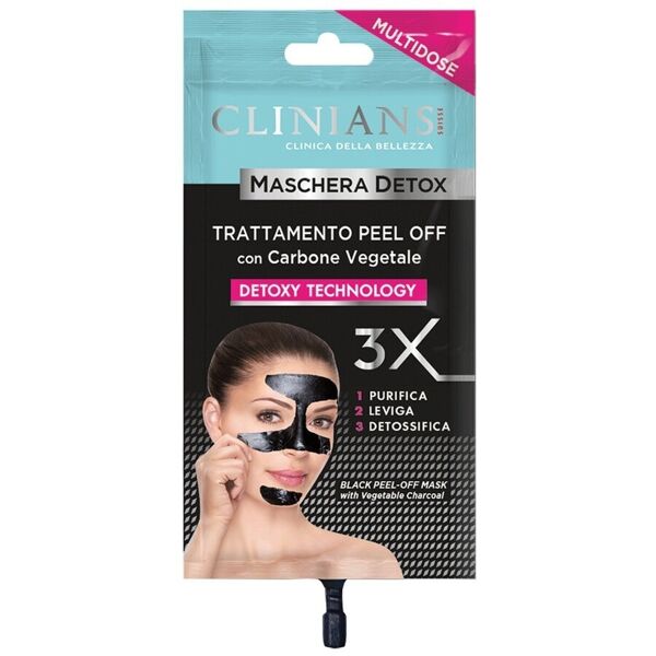 clinians - detox maschera peel-off maschere carbone attivo 20 ml unisex