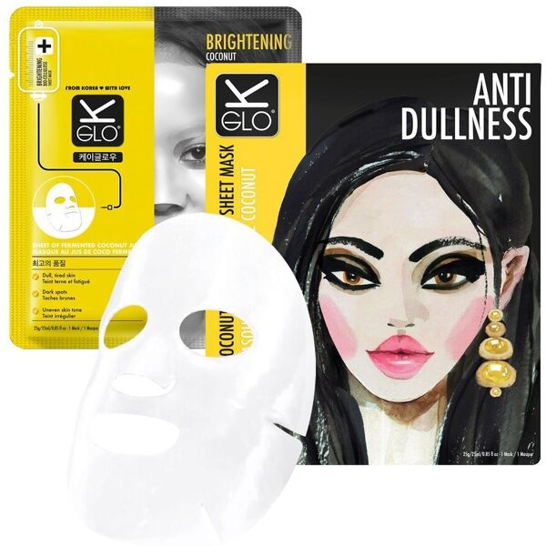 starskin® - k-glo® anti-dullness coconut bio-cellulose sheet mask maschera idratante 25 g unisex