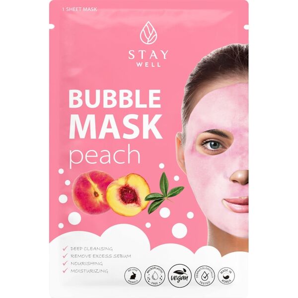 stay well - deep cleansing bubble mask – peach maschere in tessuto 20 g unisex