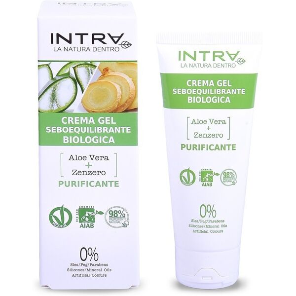 intra - aloe & zenzero crema gel seboequilibrante biologica crema giorno 50 ml female