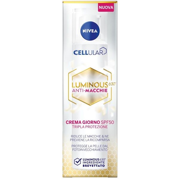 nivea - cellular luminous 630 anti macchie crema giorno viso spf50 tripla protezione crema antirughe 40 ml female