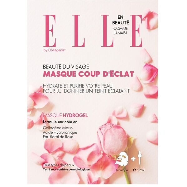 elle by collagena - maschera all'acqua floreale di rosa elle maschera idratante 22 ml unisex