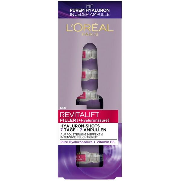 l'oréal paris - revitalift fiale filler hyaluron-shots fiale per il viso 105 ml female