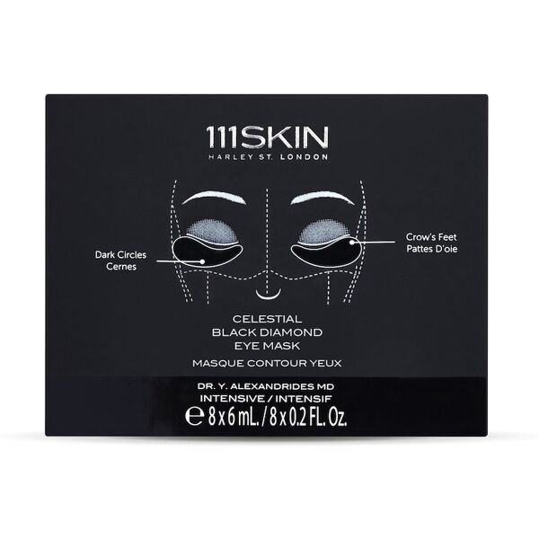 111skin - intensive celestial black diamond eye mask box 8 maschere antirughe 48 ml unisex