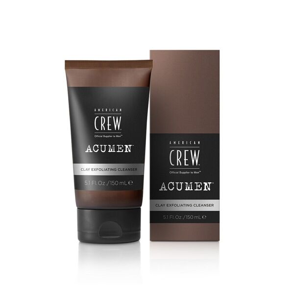 american crew - clay exfoliating cleanser pulizia viso 15 ml male