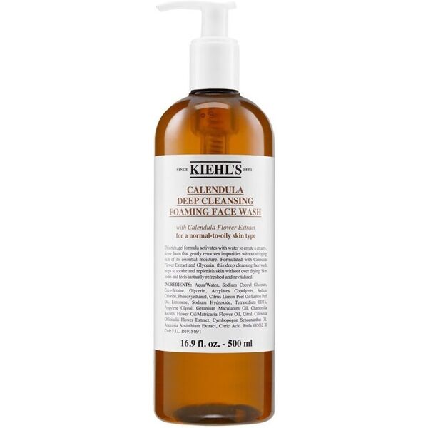 kiehl's - calendula deep cleansing foaming wash gel detergente 500 ml unisex