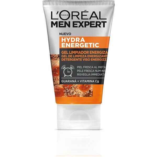 l´oréal men expert - hydra energetic, deterge, energizza, risveglia immediatamente la pelle, arricchito con guaranà e vitamina c, 100 pulizia viso 100 ml male