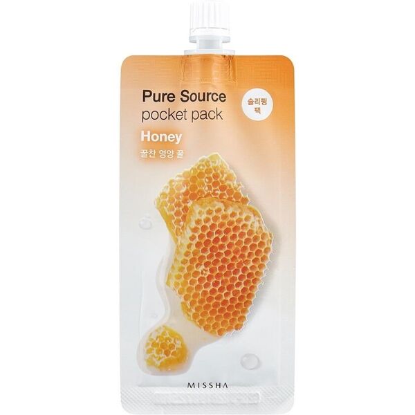 missha - pure source pocket pack honey crema notte 10 ml unisex