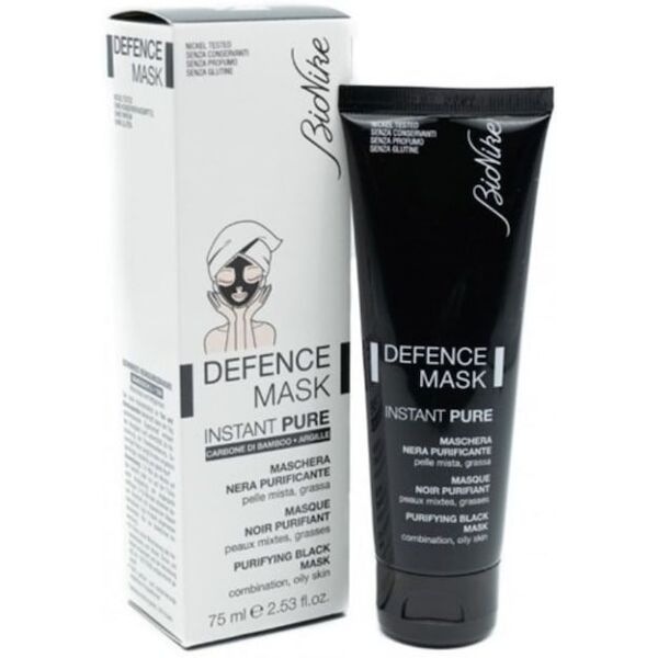 bionike - defence mask instant pure nera maschere carbone attivo 75 ml unisex