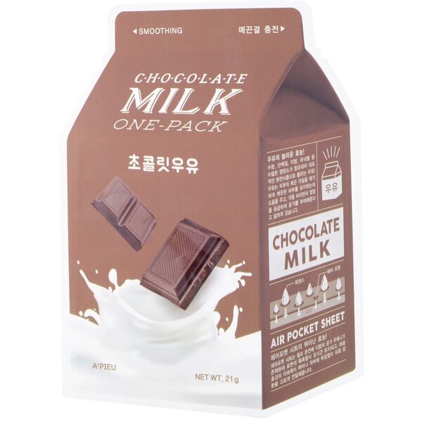 a'pieu -  milk one-pack chocolate sheet mask maschere in tessuto 21 g unisex