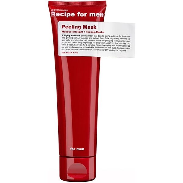 recipe for men - peeling mask pulizia viso 100 ml unisex