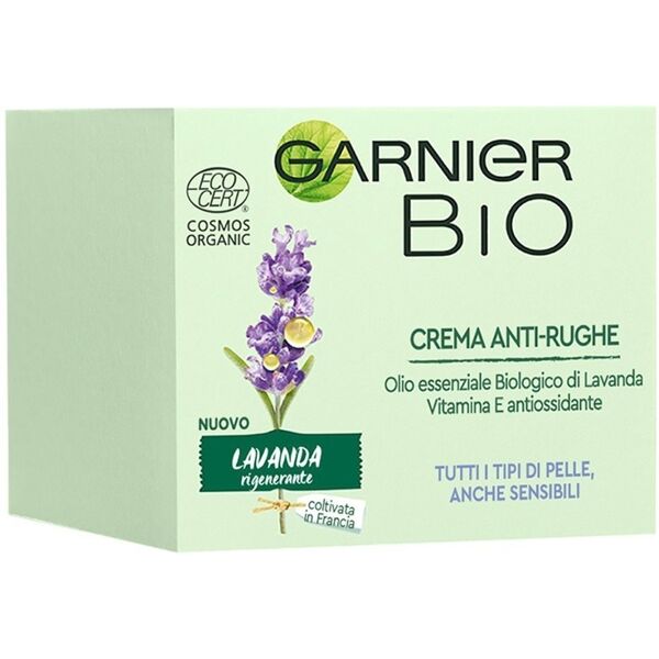 garnier - lavanda rigenerante, crema viso anti-età anti-rughe, formula alla lavanda, crema antirughe 50 ml female