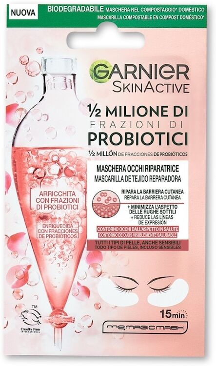 garnier - maschera occhi in tessuto arricchita con 1/2 milione di frazioni di probiotici maschere occhi & labbra 6 g unisex