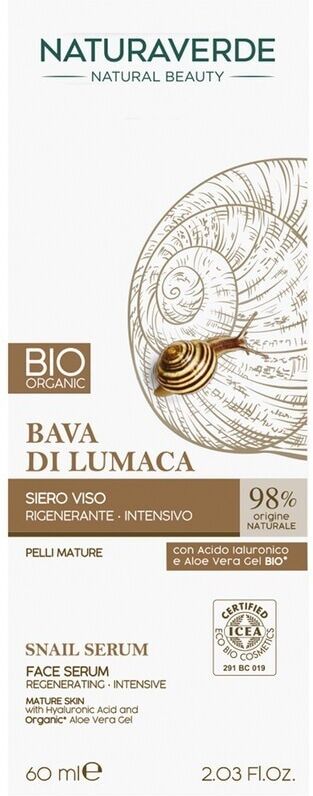 naturaverde - bio bava di lumaca siero viso siero idratante 60 ml female