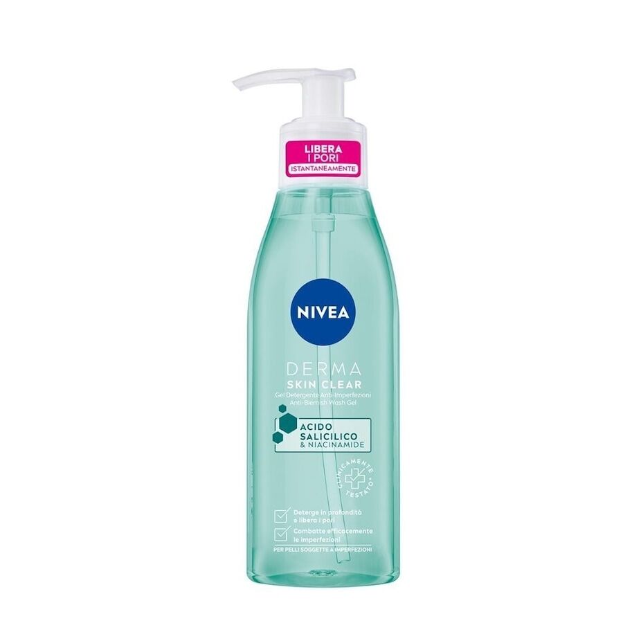nivea - derma skin clear gel detergente anti-imperfezioni gel detergente 150 ml female