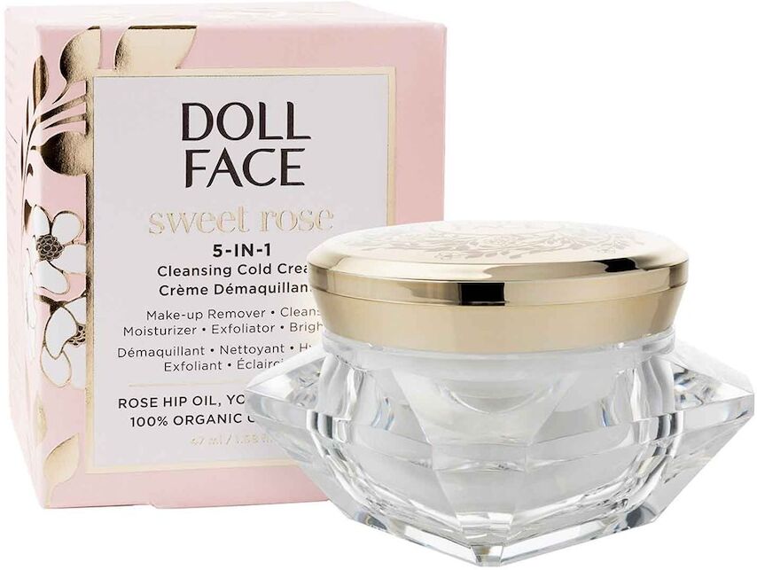 doll face - sweet rose 5-in-1 cleansing cold cream maschere viso purificanti 47 ml bianco female