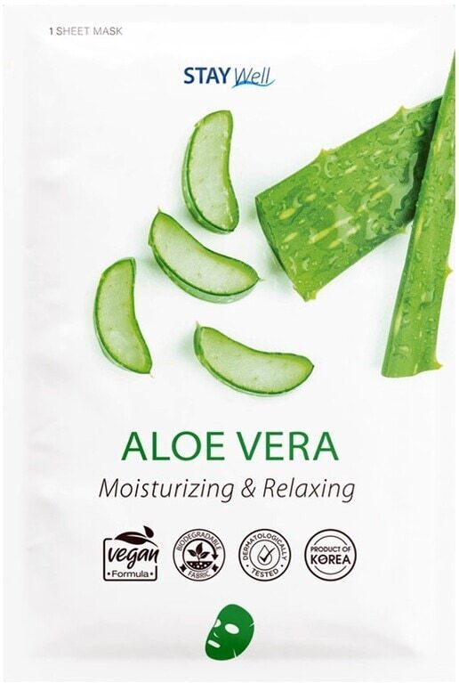 stay well - vegan sheet mask aloe maschere in tessuto 23 g unisex