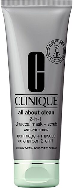 clinique - trattamenti specifici all about clean 2 in 1 charcoal mask + scrub crema viso 100 ml unisex