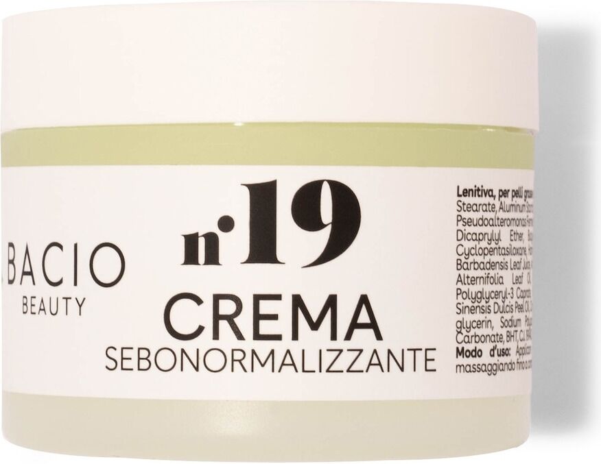 bacio beauty - n.19 crema sebonormalizzante e lenitiva crema viso 50 ml unisex