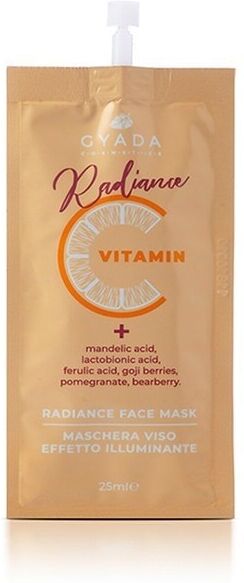 gyada cosmetics - radiance face mask - maschera viso illuminante maschere glow 25 ml unisex