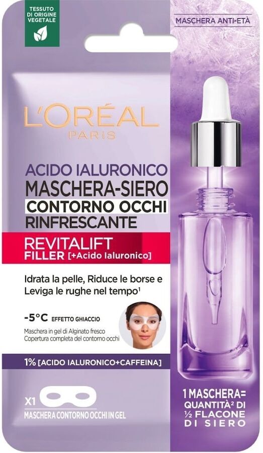 l'oréal paris -  revitalift filler maschera in tessuto occhi maschere in tessuto 6 g female