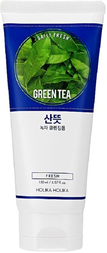 holika holika - daily fresh green tea cleansing foam mousse detergente 150 ml unisex