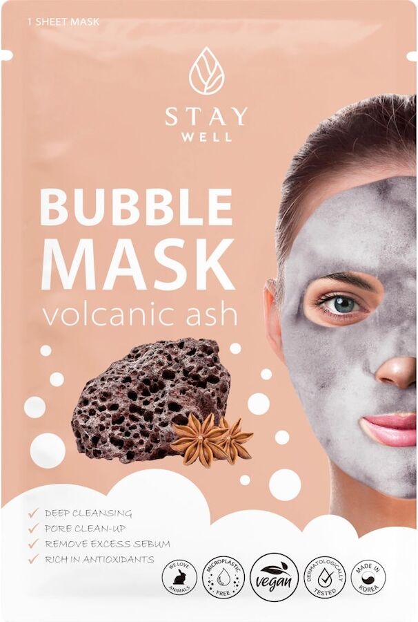 stay well - deep cleansing bubble mask – volcanic maschere in tessuto 20 g unisex