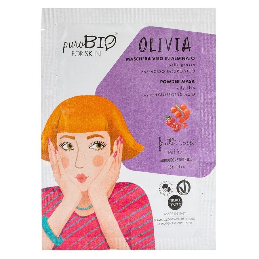 purobio - olivia maschera viso peel off per pelli grasse maschere glow 10 ml female