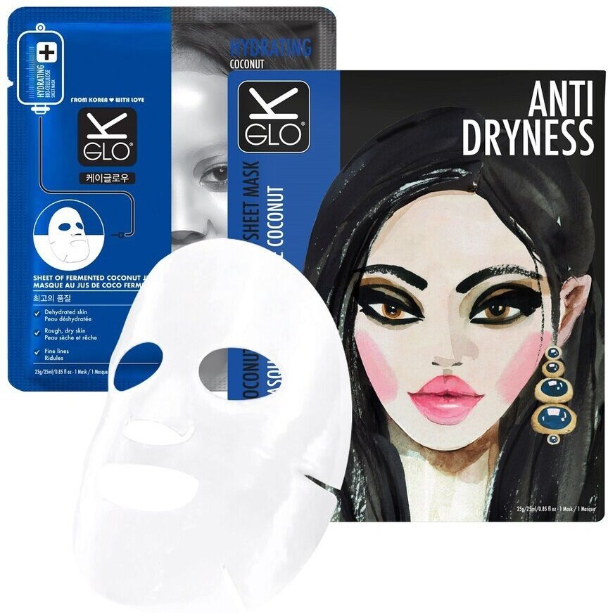 starskin® - k-glo® anti-dryness coconut bio-cellulose sheet mask maschera idratante 25 g unisex