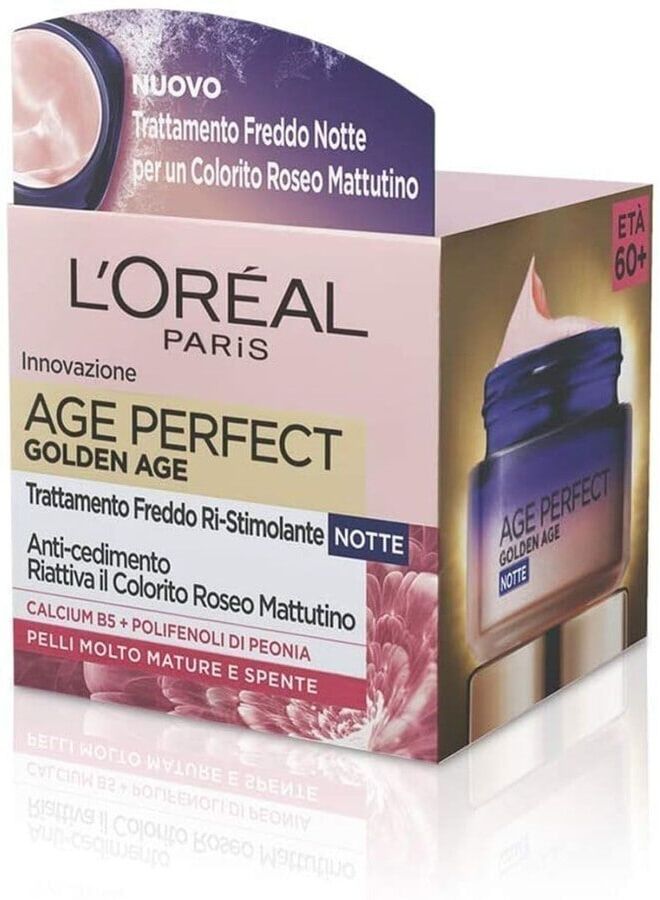 l'oréal paris - age perfect golden age, trattamento fortificante notte, adatto a pelli mature crema giorno 50 ml female