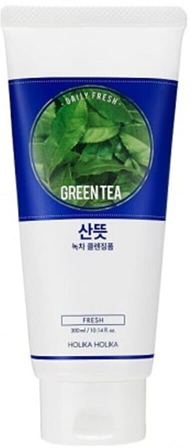 holika holika - daily fresh green tea cleansing foam mousse detergente 300 ml unisex