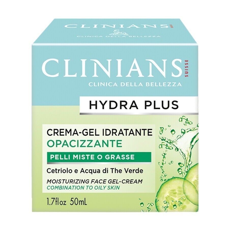 clinians - hydra plus crema idratante opacizzante crema viso 50 ml female
