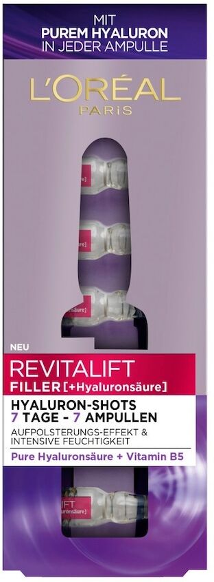 l'oréal paris - revitalift fiale filler hyaluron-shots fiale per il viso 105 ml female