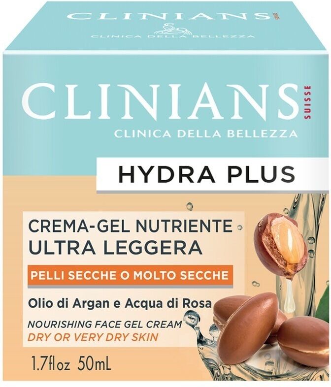 clinians - hydra plus crema-gel nutriente ultra leggera crema viso 50 ml unisex