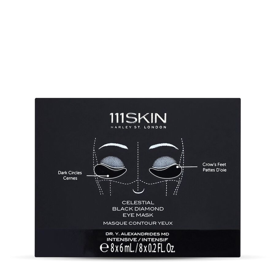 111skin - intensive celestial black diamond eye mask box 8 maschere antirughe 48 ml unisex