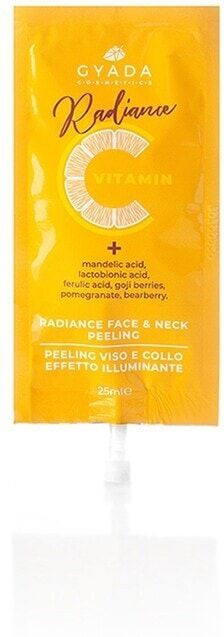 gyada cosmetics - radiance face & neck peeling - peeling viso e collo illuminante esfolianti viso 25 ml unisex