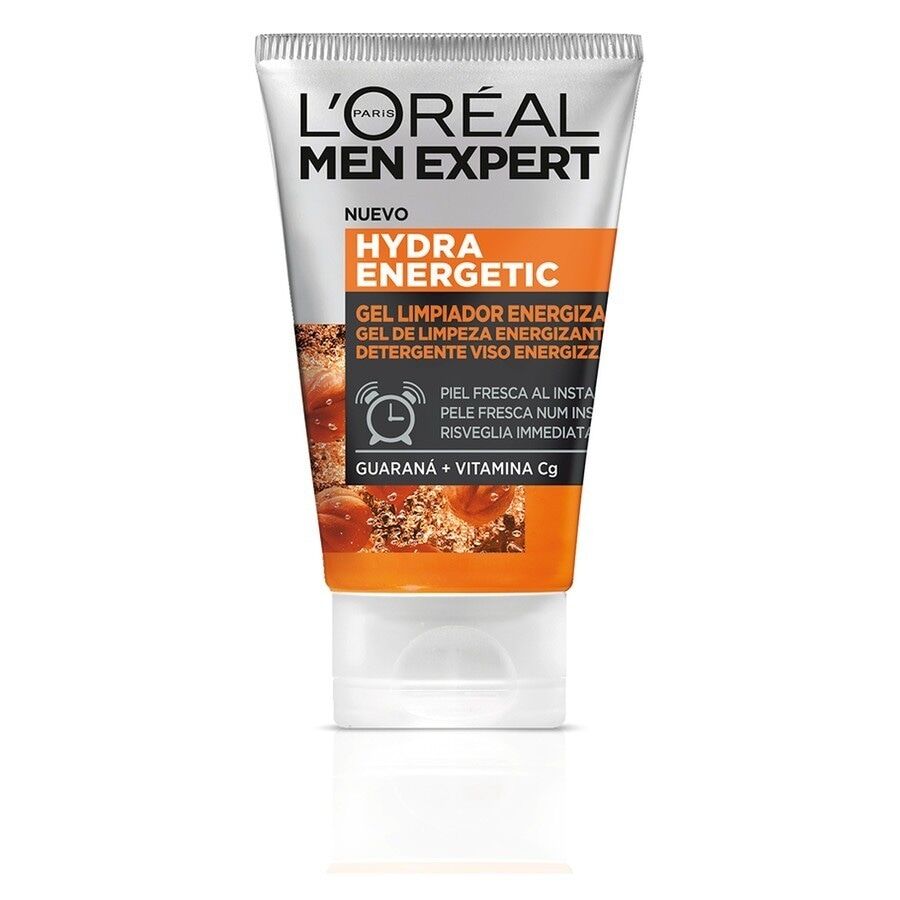 l´oréal men expert - hydra energetic, deterge, energizza, risveglia immediatamente la pelle, arricchito con guaranà e vitamina c, 100 pulizia viso 100 ml male