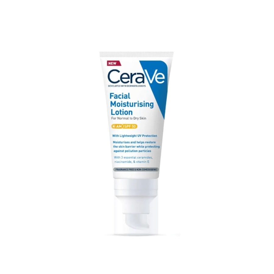 cerave - crema idratante viso spf50 crema viso 52 ml unisex