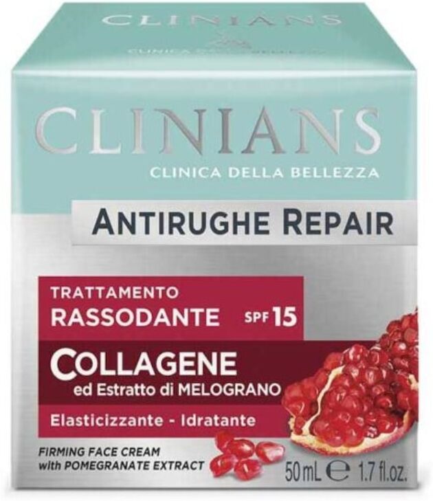 clinians - antirughe repair trattamento rassodante spf15 collagene con estratto di melograno crema viso 50 ml unisex