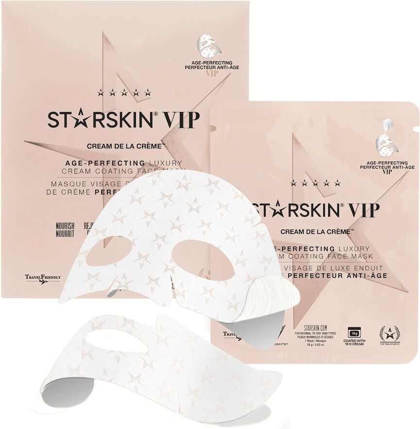 starskin® - cream de la crème age-perfecting luxury cream coated sheet face mask 18g maschere in tessuto unisex