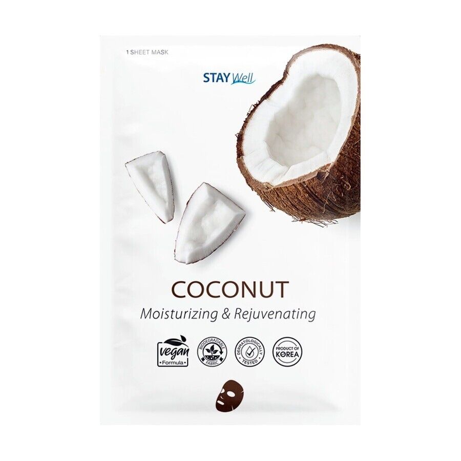 stay well - vegan sheet mask coconut maschere in tessuto 23 g unisex