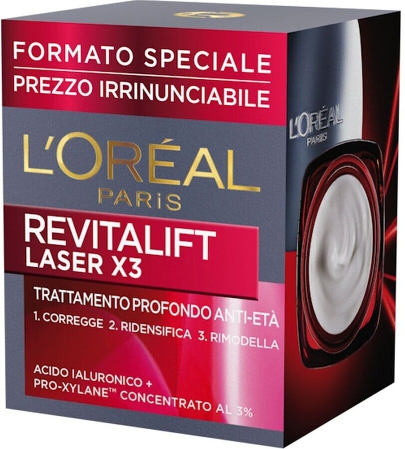 L'Oréal Paris - Revitalift Laser X3, Azione Antirughe Anti-Età con Acido Ialuronico e Pro-Xylane Crema antirughe 15 ml female