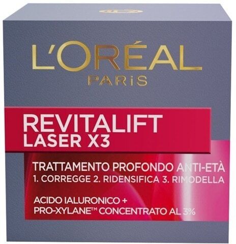 L'Oréal Paris - Revitalift Laser X3, Azione Antirughe Anti-Età con Acido Ialuronico e Pro-Xylane, Crema antirughe 50 ml female