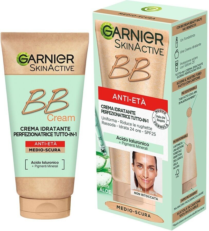 Garnier - BB Cream Anti-Età SkinActive BB & CC Cream 50 ml Medio Scuro