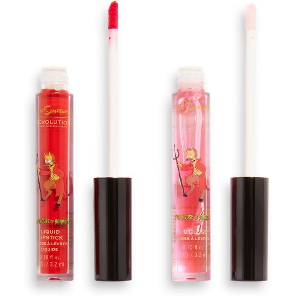 revolution -  x the simpsons the simpsons - devil flanders set 6 ml rosso, oro rosa unisex