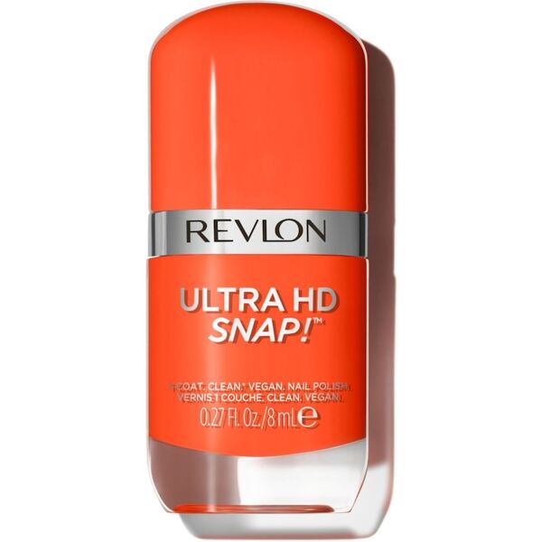 revlon - ultra hd snap! nail, smalto unghie, formula glossy e 100% vegana con 75% di ingredienti naturali e idratanti smalti 8 ml corallo female