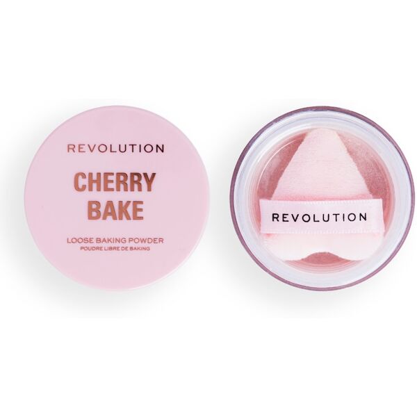 revolution -  cherry bake loose powder & puff cipria 3.2 g nude unisex