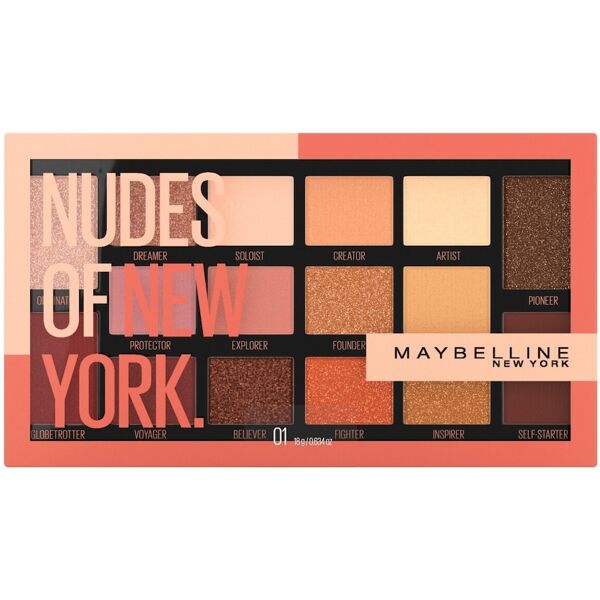 maybelline - nudes of new york palette ombretti 16 g marrone unisex